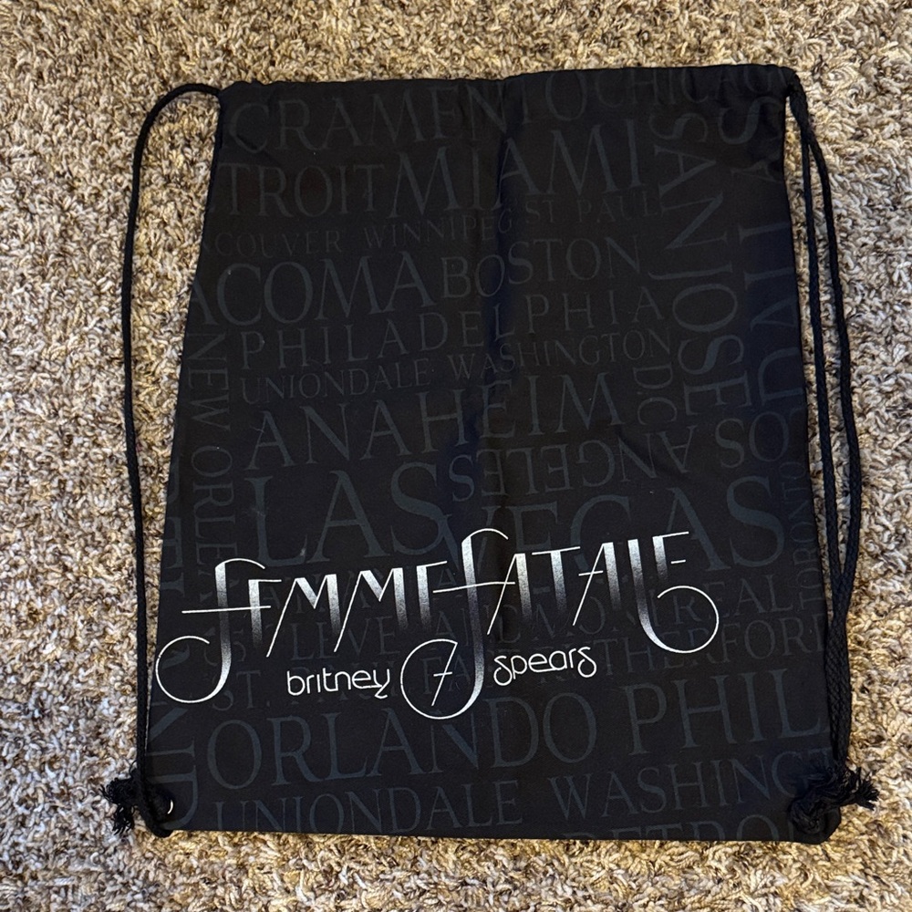 Britney Spears Femme Fatale Drawstring Bag